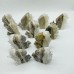 11 Pieces Clear Quartz Cluster Squirrel Carving