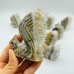 11 Pieces Clear Quartz Cluster Squirrel Carving