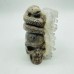 Clear Quartz Cluster Snake Skull Carving