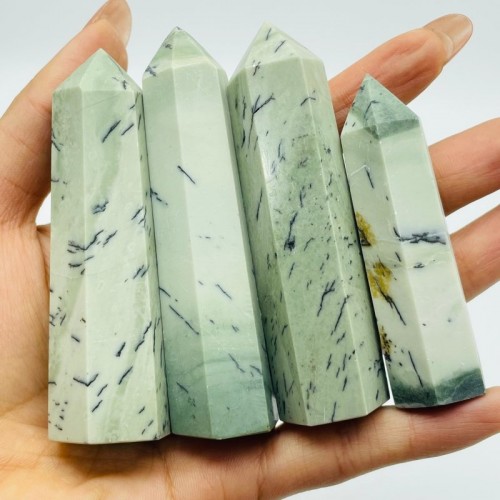 Dendritic Sage Jasper Tree Stone Tower Point Wholesale