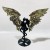 Dragon Blood Stone Demon And Angel Wing Carving With Stand