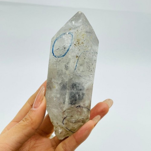 A80 Enhydro Crystal Quartz Double Point