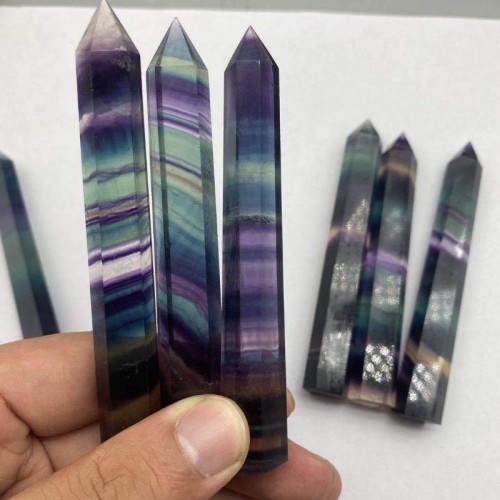 Thin Rainbow Fluorite Tower Wholesale