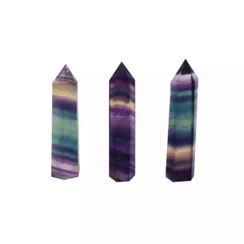 High Quality Rainbow Fluorite Crystal Point Tower Wand Wholesale