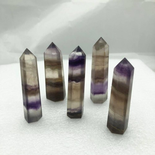 Purple Fluorite Crystal Point Tower Wholesale