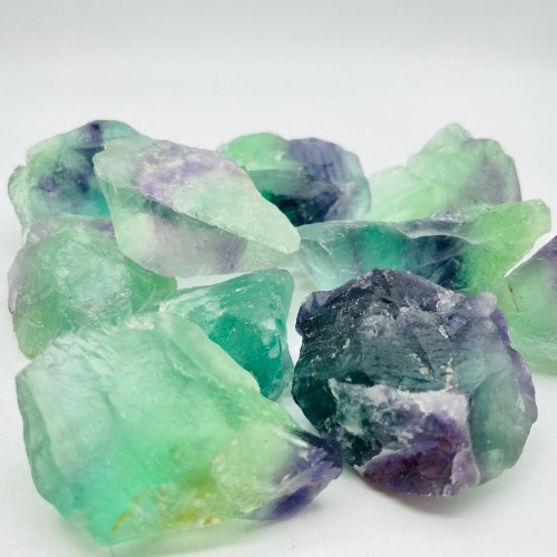 Raw Fluorite Transparent Green Purple Wholesale