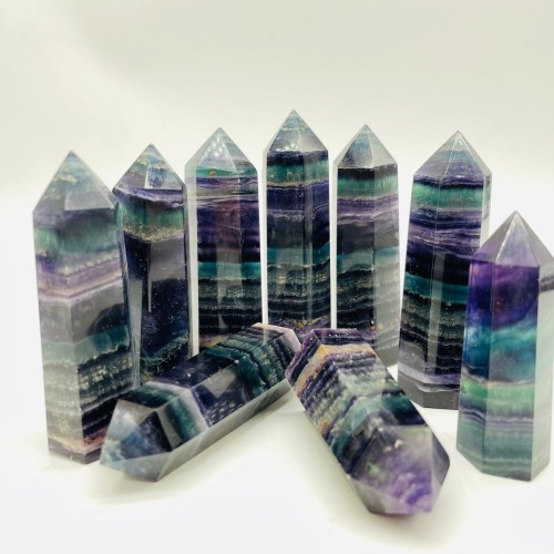 Rainbow Fluorite Tower Points Wholesale