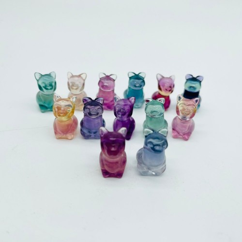 Mini Colorful Fluorite Sheep Carving Wholesale