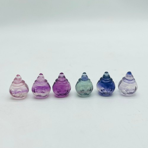 Mini Rainbow Fluorite Carving Pumpkin Wizard Wholesale