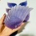 4 Pairs Beautiful Purple Fluorite Angel Wing