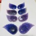 4 Pairs Beautiful Purple Fluorite Angel Wing