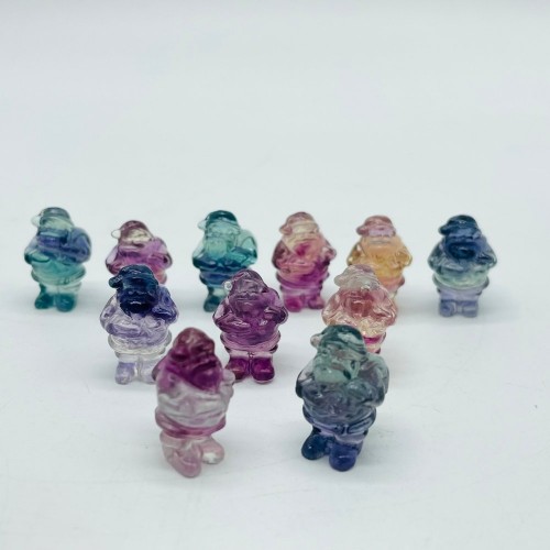 Mini Fluorite Santa Claus Carving Wholesale