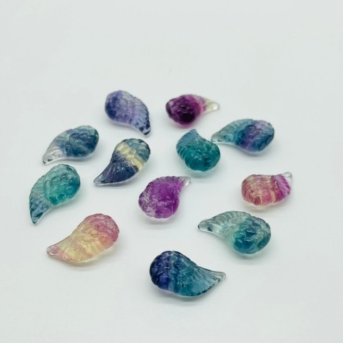 Rainbow Fluorite Mini Angel Wing Carving Wholesale