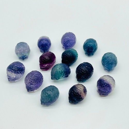 Rainbow Fluorite Mini Hedgehog Carving Wholesale