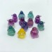 Rainbow Fluorite Mini Penguin Carving Crystal Wholesale