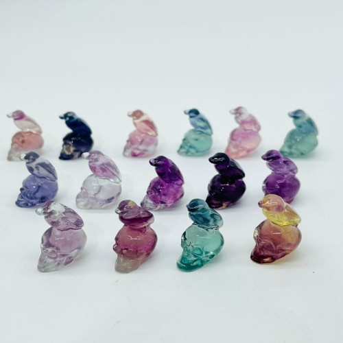 Rainbow Fluorite Eagle Skull Carving Wholesale