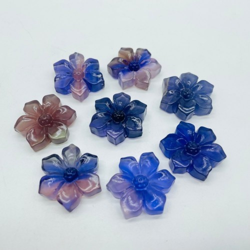 Fluorite Flowers Carving Crystal Wholesale