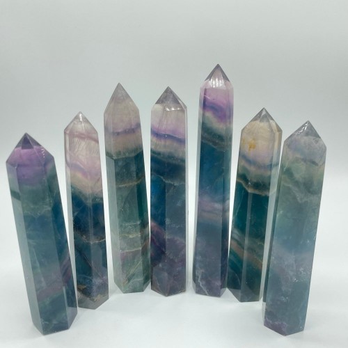 Blue Purple Fluorite 4-6in Tower Wholesale