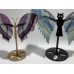 2 Pieces Rainbow Fluorite Butterfly Carving With Stand