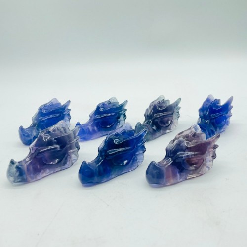 Rainbow Fluorite Dragon Head Carving Wholesale