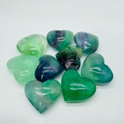 Beautiful Green Fluorite Heart Wholesale