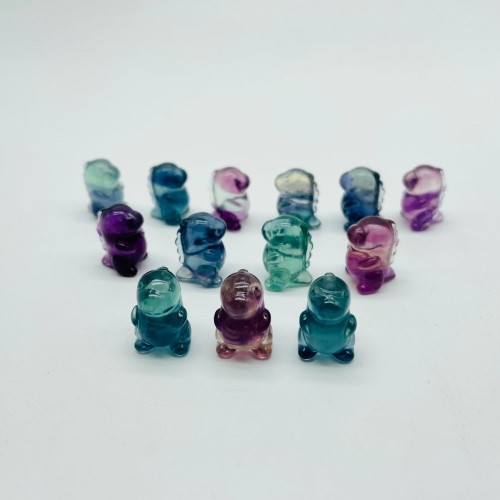 Mini Cute Fluorite Baby Dinosaur Carving Wholesale