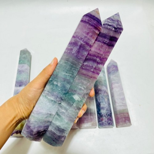 7 Pieces Large Tall Fluorite Tower