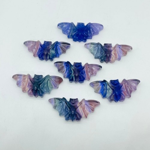 Rainbow Fluorite Bat Carving Wholesale