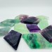 Colorful Fluorite Rhombus Shaped Carving Wholesale