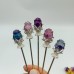 Rainbow Fluorite Rose Flower Hairpin Carving Wholesale