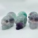 6 Pieces Large Fluorite Halloween Skull Carving