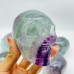 6 Pieces Large Fluorite Halloween Skull Carving