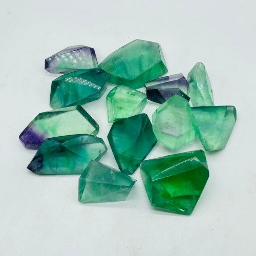 Clear Green Fluorite Free Form Wholesale