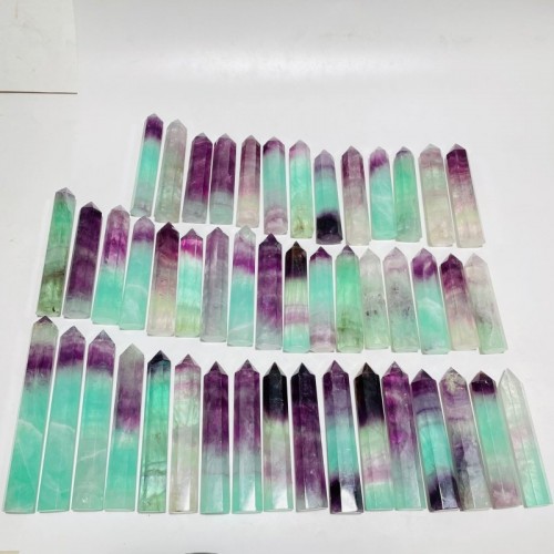 47 Pieces 4.3-7inch Watermelon Colourful Fluorite Tower Points