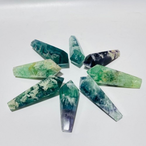 Feather Fluorite Scepter Point Magic Wand Wholesale 2.3-4inch