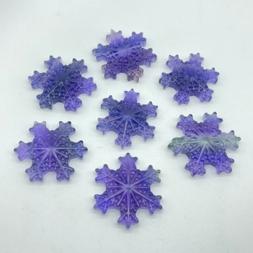 Fluorite Snowflake Carving Wholesale