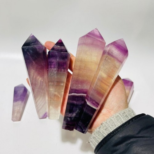 Beautiful Purple Fluorite Point Scepter Magic Wand Wholesale