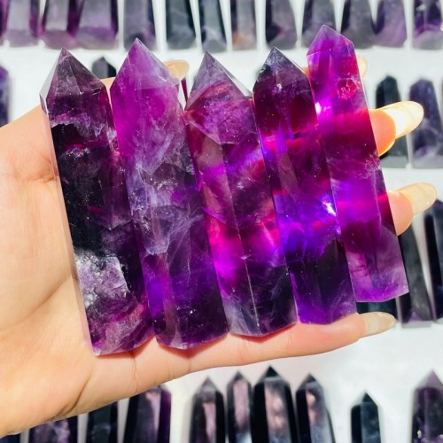 79 Pieces Deep Purple Fluorite Points