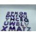 Customized Colorful Fluorite Alphabet Free Combination