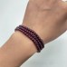 0.16in(4mm) High Quality 3-LOOP Garnet Bracelet Wholesale