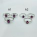 2Types Different Styles Purple Garnet Cut Faceted Ring Wholesale