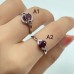 2Types Different Styles Purple Garnet Cut Faceted Ring Wholesale