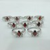 Garnet Cut Faceted Butterfly Ring Wholesale