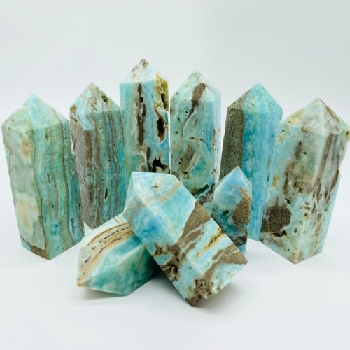 Hemimorphite Four-Sided Tower Point Wholesale