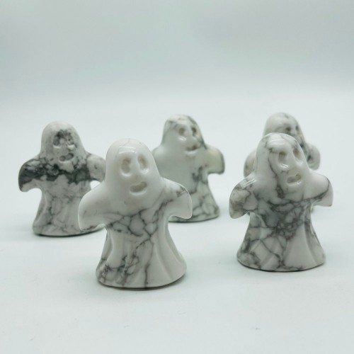 Natural Howlite Ghost Halloween Carving Wholesale