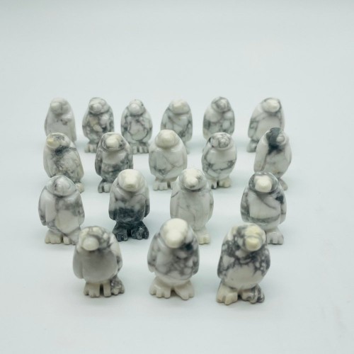 Howlite Penguin Carving Wholesale