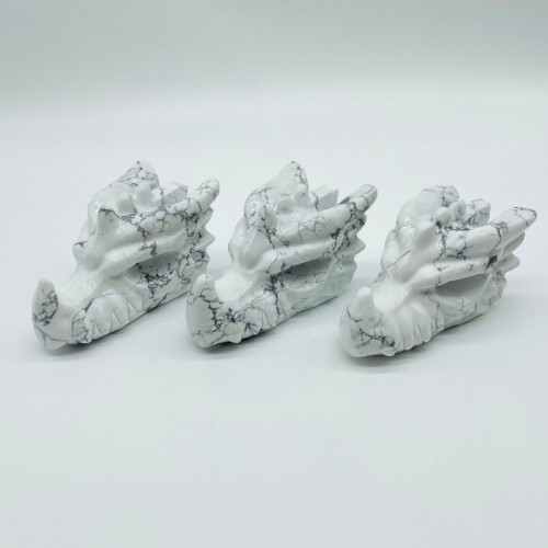 Howlite Dragon Head Carving Wholesale