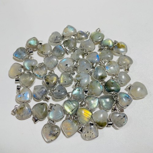 Mini Labradorite Heart Pendant Wholesale