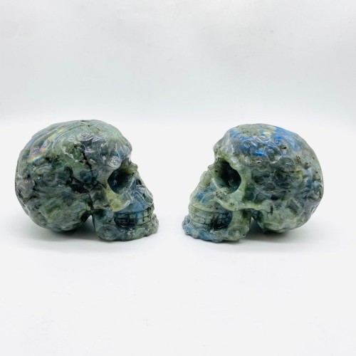 Labradorite Large Skull Carving Wholesale