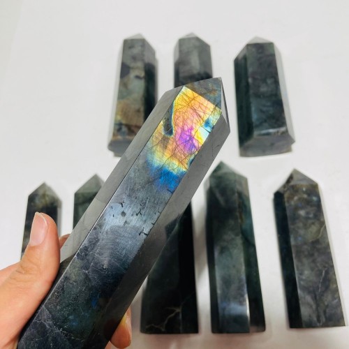 9 Pieces Large Labradorite Tower Point Clearance